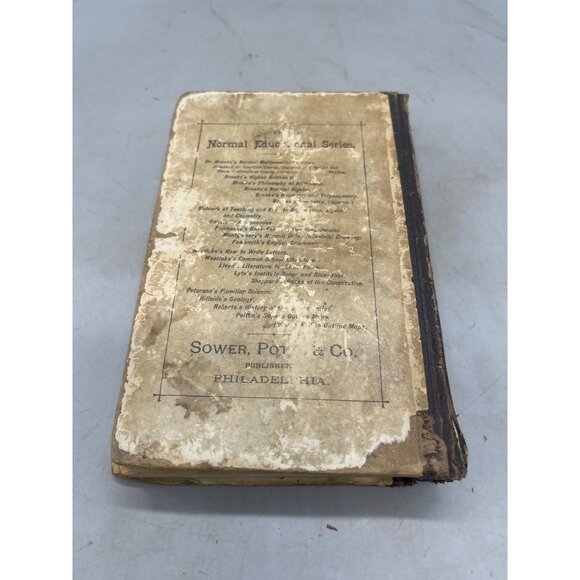 The new normal written arithmetic book Edward brooks hardcover 421 pg 1877 READ - Picture 3 of 9